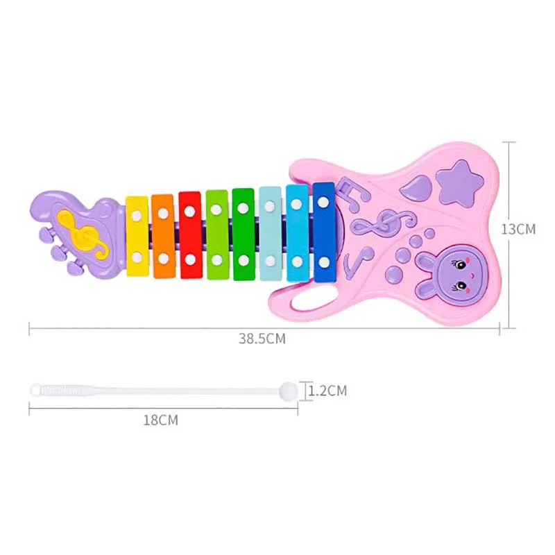 Дети ребенок 8 ключ в форме гитары ксилофон для малышей Детская Хлопушка музыкальный инструмент игрушки