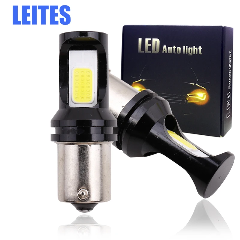 

2pcs High Power 1156 BA15S P21W S25 LED Light Bulb Canbus 6000K Reverse Light Back Up Light Tail Light Turn Signals Brake Light