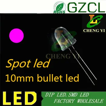 

High bright Pink 10MM Round LED 3.0-3.5V LED diode bullet dip led(CE&Rosh)