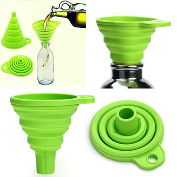 

Collapsible Silicone Style Funnel Mini Hopper Kitchen High Quality Accessories Gadgets Random Color