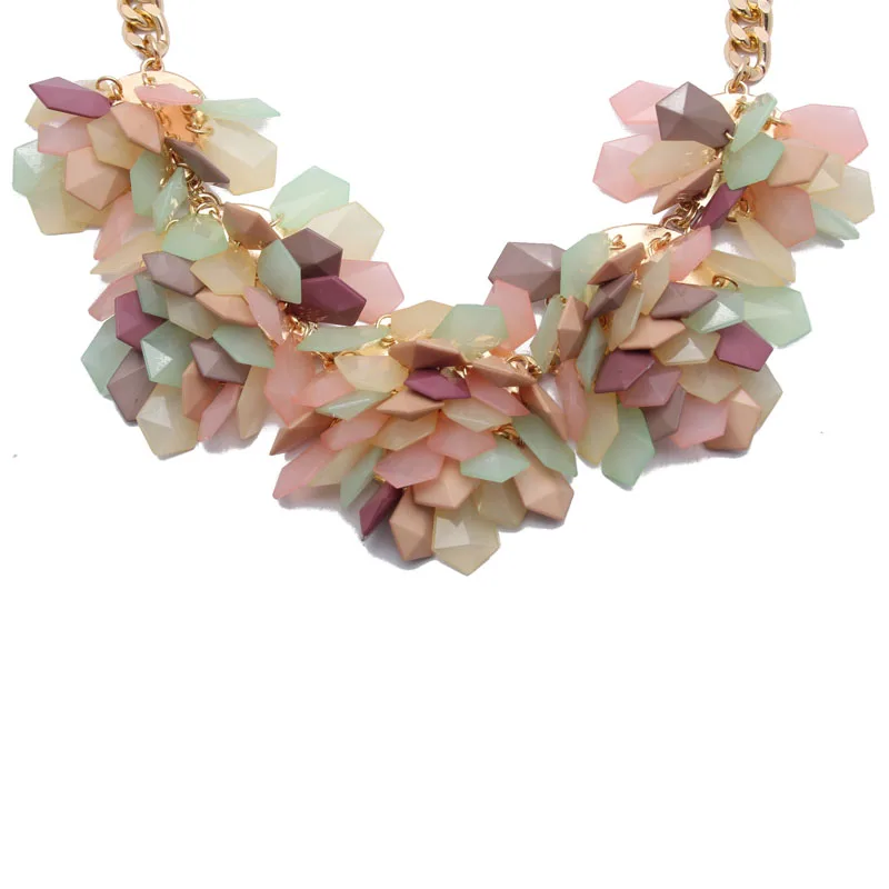 Модное роскошное Брендовое многослойное ожерелье s& Кулоны, полимерный цветок, колье, массивное ожерелье для женщин, ювелирное изделие
