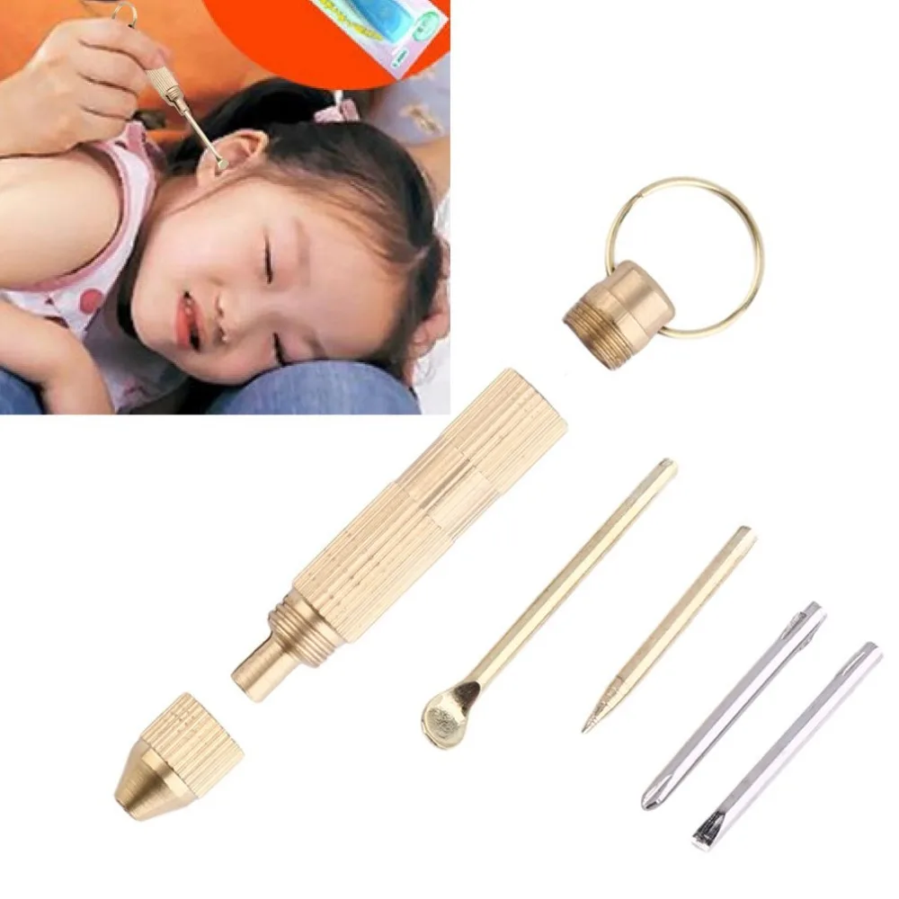 4 in 1 Multifunctional Ear Spoon EarPick Tool Set Cross Screwdriver