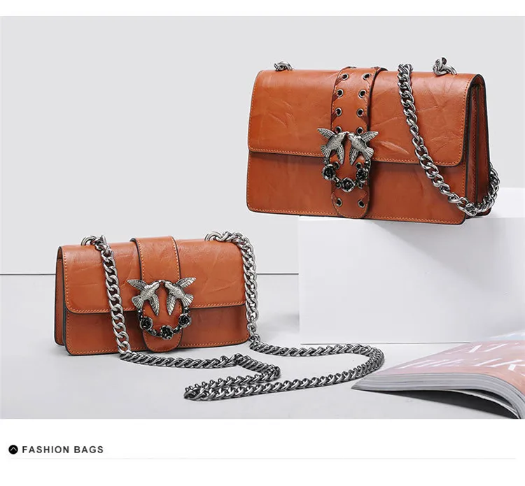 Designer Inspired Fashion Handbag Women Shoulder Bag Genuine Leather Classic Birds Flap Messenger Bags (23)