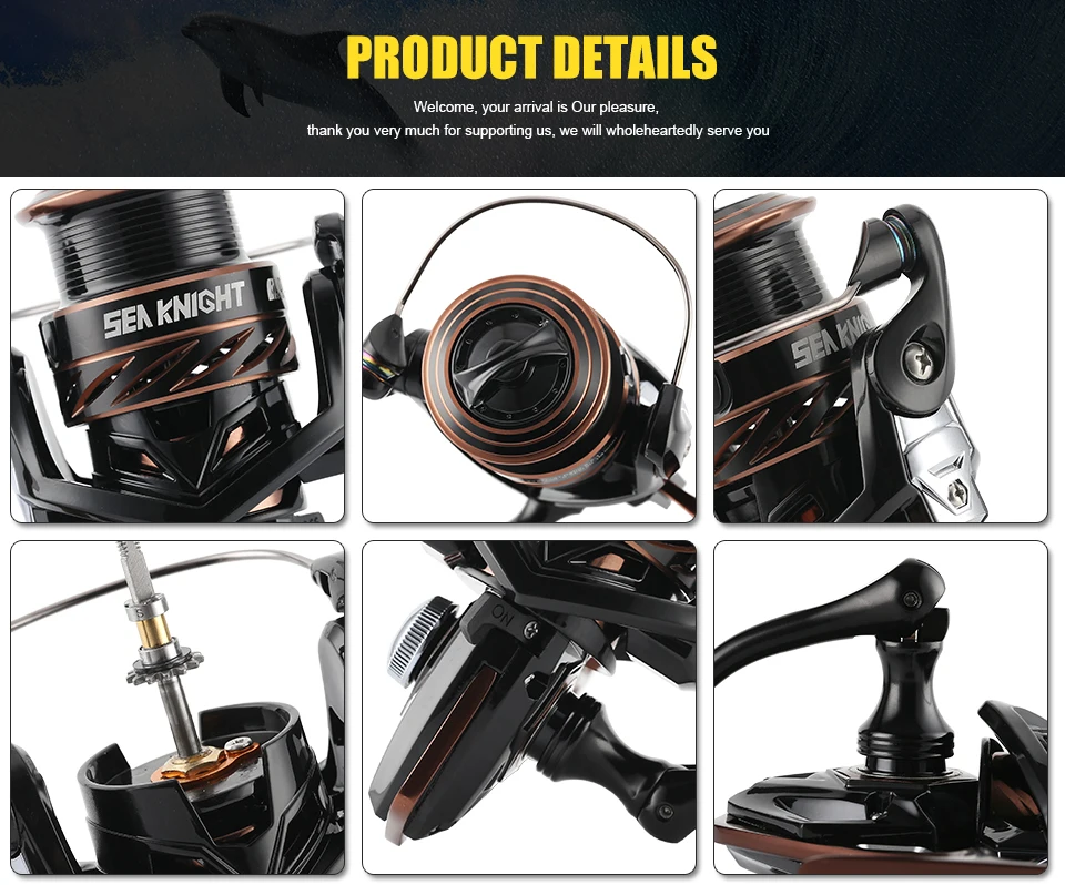 Carretel de Alumínio 9 + 1bb Seaknight Spinning Reel Nagaii 1 9 Kg-15 kg Roda Carpa Fishing 2000 2500s 3000 4000 5000 5.2: 30 Carretilhas de pesca