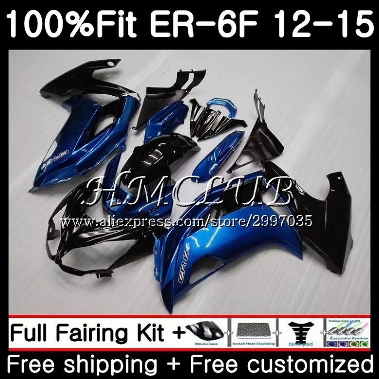

Injection For KAWASAKI Pearl blue NINJA 650R ER-6F 2012 2013 2014 2015 69HC.16 ER 6F Ninja650R ER6 F ER6F 12 13 14 15 Fairings