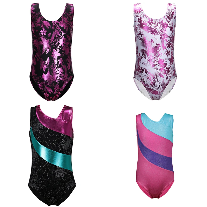 Colorful Girls Gymnastics Leotard Flowers Sleeveless Ballet Dancesuit Ballet Tutu Dancewear Performance Practice Ballet Cloth Colorful Girls Gymnastics Leotard Flowers Sleeveless Ballet Dancesuit Ballet Tutu Dancewear Performance Practice Ballet Cloth