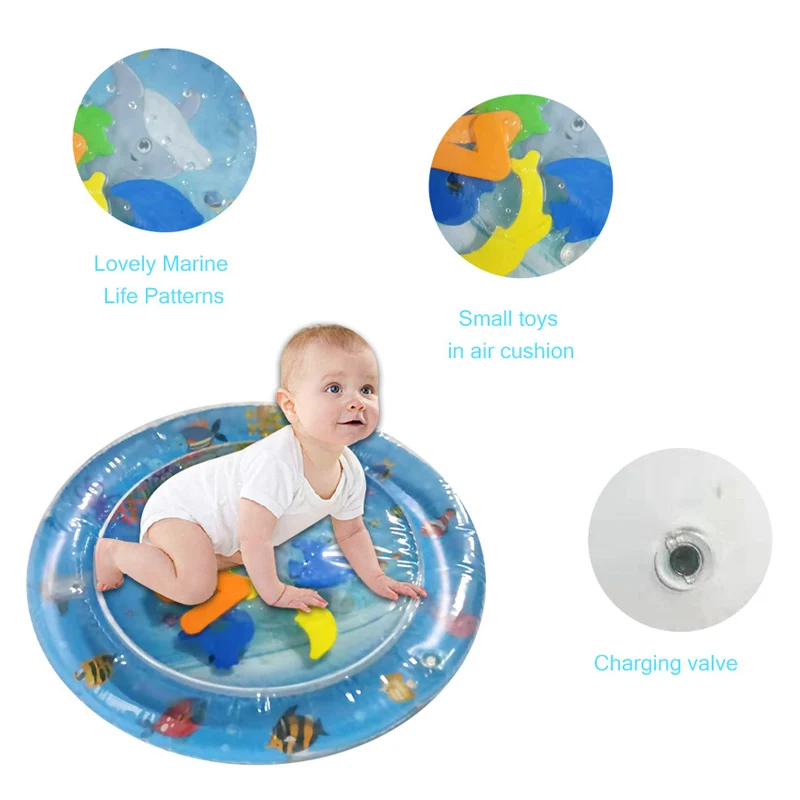 2019 Hot Sales Baby Kids Water Play Mat Inflatable Infant Tummy Time Playmat Toddler for Baby Fun Activity Play Baby Gifts