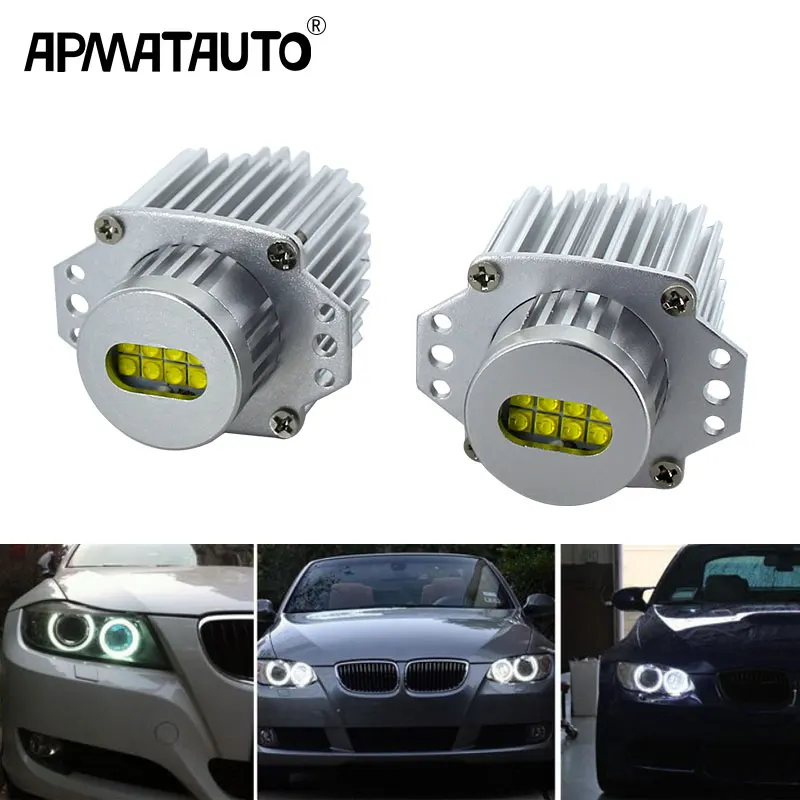 Comprar 2 uds x CANbus 80w marcador LED ojos de Angel bombillas de luces LED Error libre blanco para BMW E90 E91 Serie 3 325i 328i 335i 2006 2008