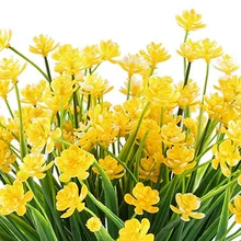 Нарциссы Искусственные цветы зелень кустарники растения пластиковые кусты Висячие плантаторы свадебное кладбище декор для помещений A10640