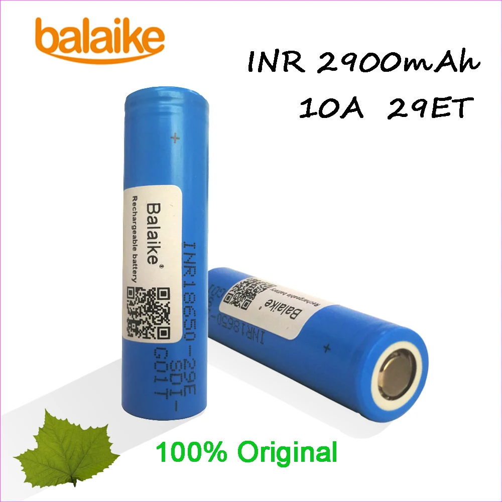 

Balaike 1/2/4/6/8/10pcs high capacity 3.7V rechargeable INR 10A 18650 li-lon 3000mAh 29ET battery for power tools