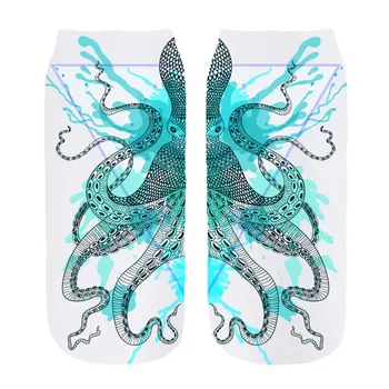 

RUNNING CHICK sepia running chick digital photo printed ankle socks women