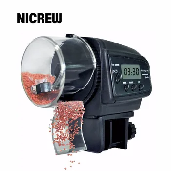 

Nicrew 65mL Automatic Fish Feeder for Aquarium Fish Tank Auto Feeders with Timer Pet Feeding Dispenser LCD Indicates Fish Feeder