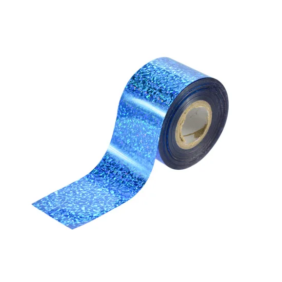 100 м модная голографическая наклейка из фольги «кошачий глаз» для ногтей, лазерная Звездная блестящая пленка для ногтевого дизайна, рулон для поделок, CH110 - Цвет: Light Blue