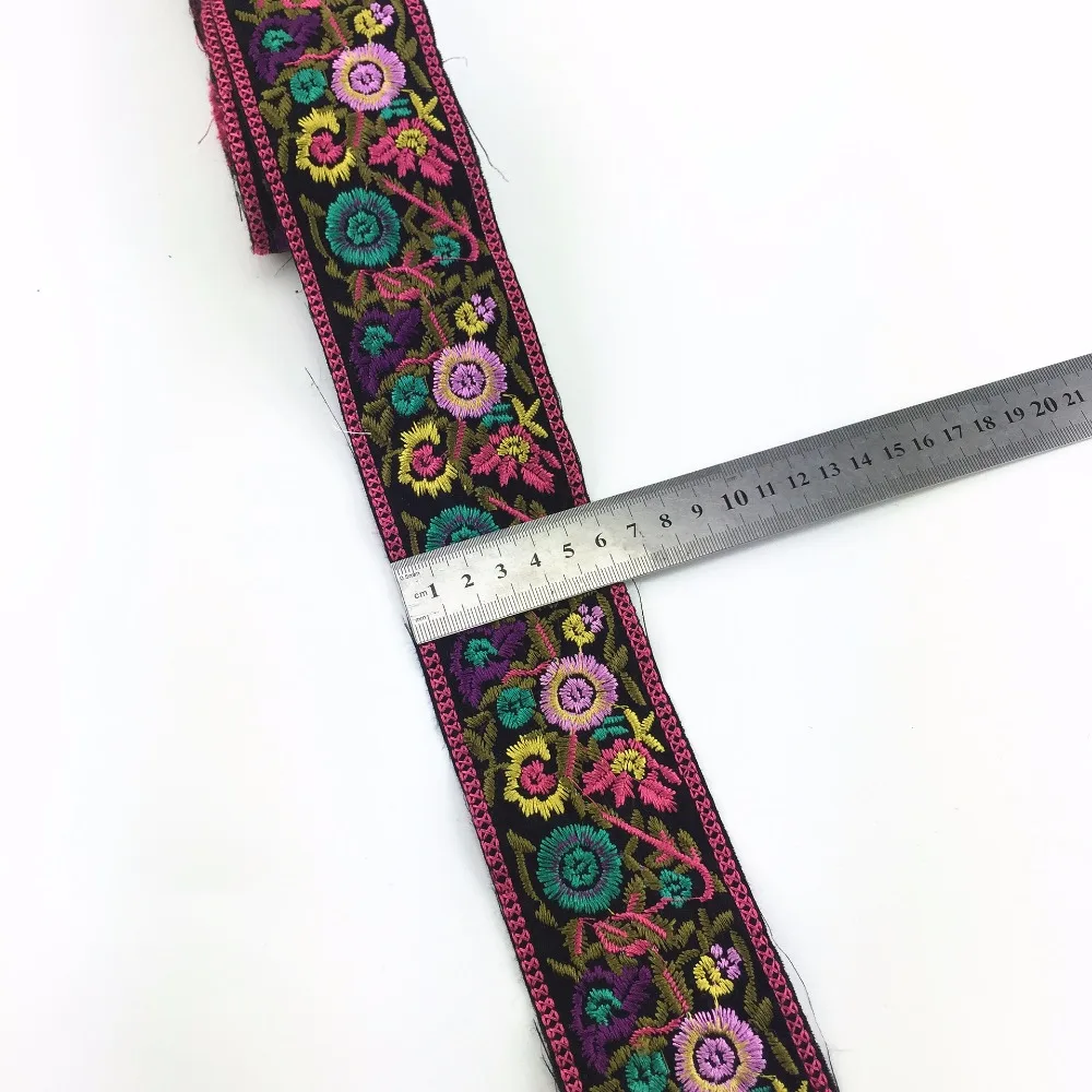 Embroidery Ethnic Jacquard bing Woven Tape Vintage Lace Ribbon Trim