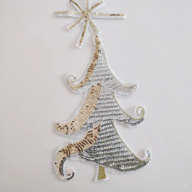 5pcs Christmas Tree Sequined Patch For Clothing Sewing Applique Jacket Parches Xmas Patches Patchwork Badge Stickers 5pcs Christmas Tree Sequined Patch For Clothing Sewing Applique Jacket Parches Xmas Patches Patchwork Badge Stickers