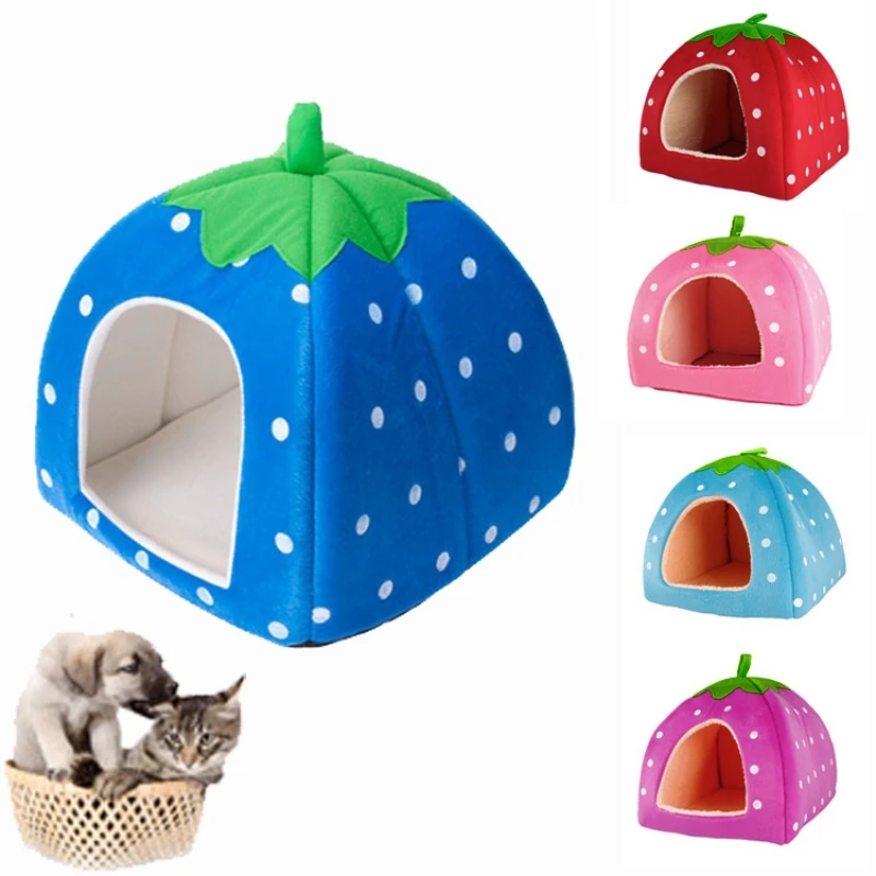 Soft-Cotton-Cute-Strawberry-Style-Multipurpose-Pets-Dog-Cat-House-Nest-Yurt-Size-L-Deep-Blue_800x800