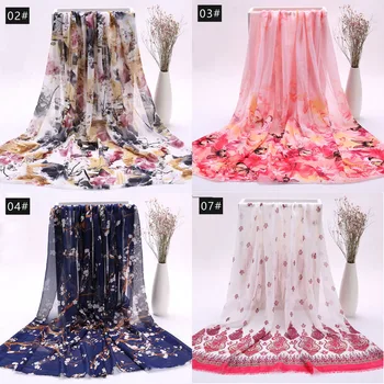 

Floral Print Chiffon Gauze Elegant Dress Fabric Tecido For Camisole Dress Upholstery Shirt Curtain For Sewing Doll
