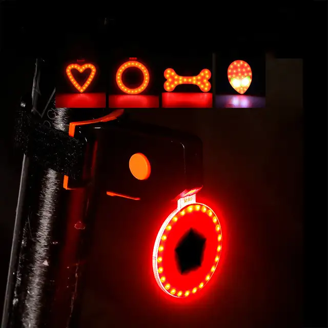 heart shaped bike light