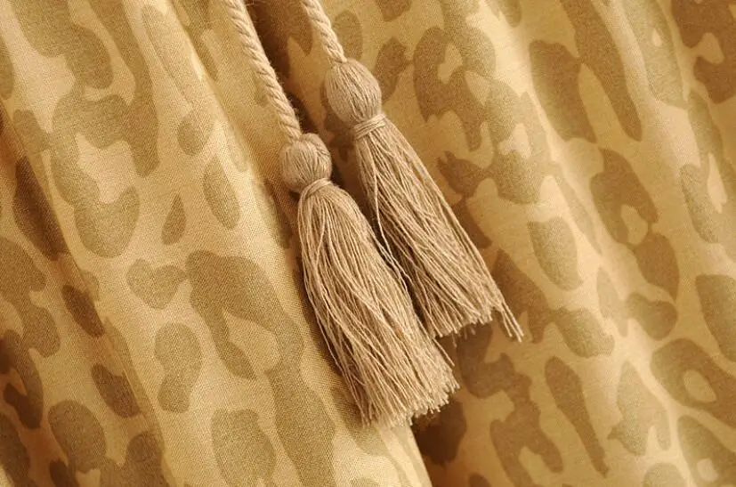 Богемная желтая леопардовая длинная юбка с принтом женская плиссированная Плиссированная Юбка-миди с эластичной резинкой на талии