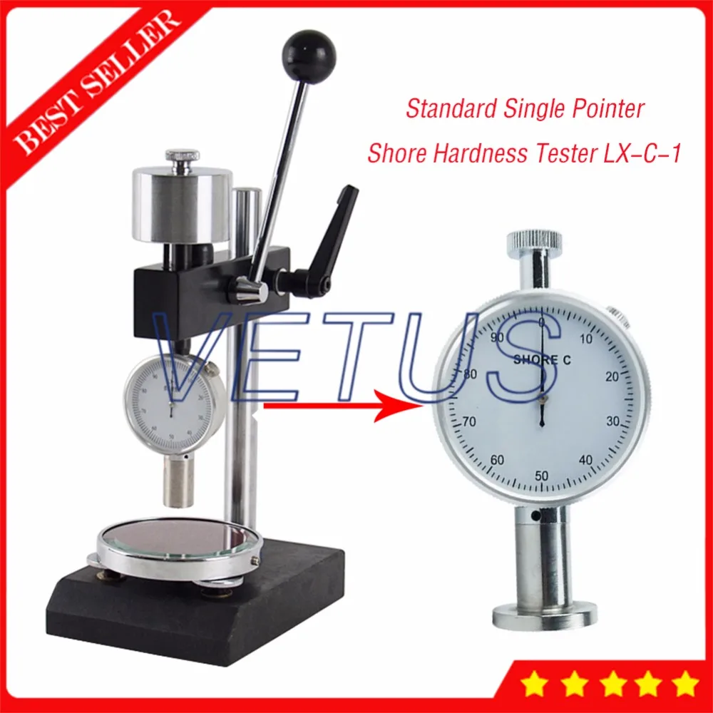 US $292.50 LACYJ Single Pointer Shore Hardness Test Stand with Shore C Durometer Testing Platform included LXC1 Analog Dial Sclerometer