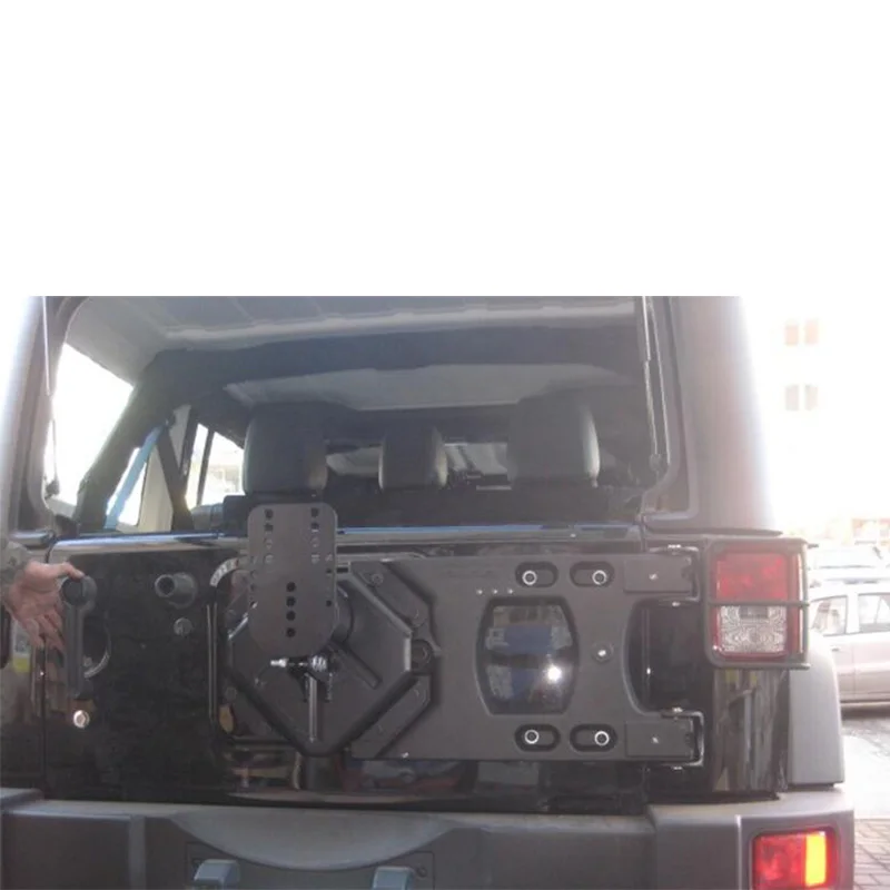 Комплект черный Алюминиевый задний Teraflex HD навесной Перевозчик Регулируемый Запасной комплект для крепления шин для jeep wrangler jk 07