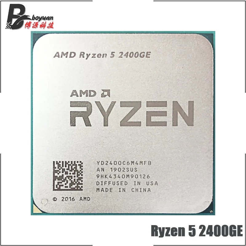 Четырехъядерный процессор AMD Ryzen 5 2400GE R5 3 2 ГГц с восьмиядерным процессором 35 Вт