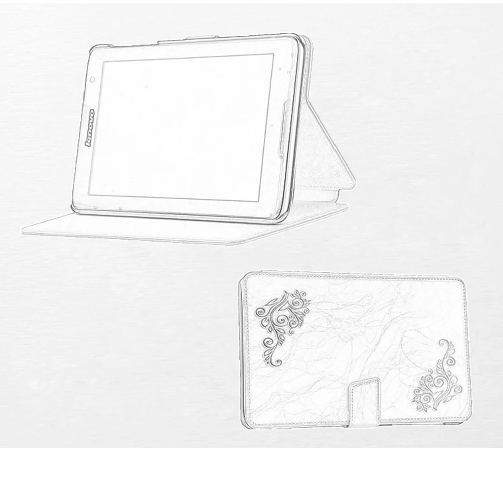 Для lenovo Tab A8 A5500 чехол из искусственной кожи с тисненым узором «крышка чехол для lenovo Tab A8 A5500 A8-50 A5500-h A5500-f 8 дюймов планшет чехол+ стилус