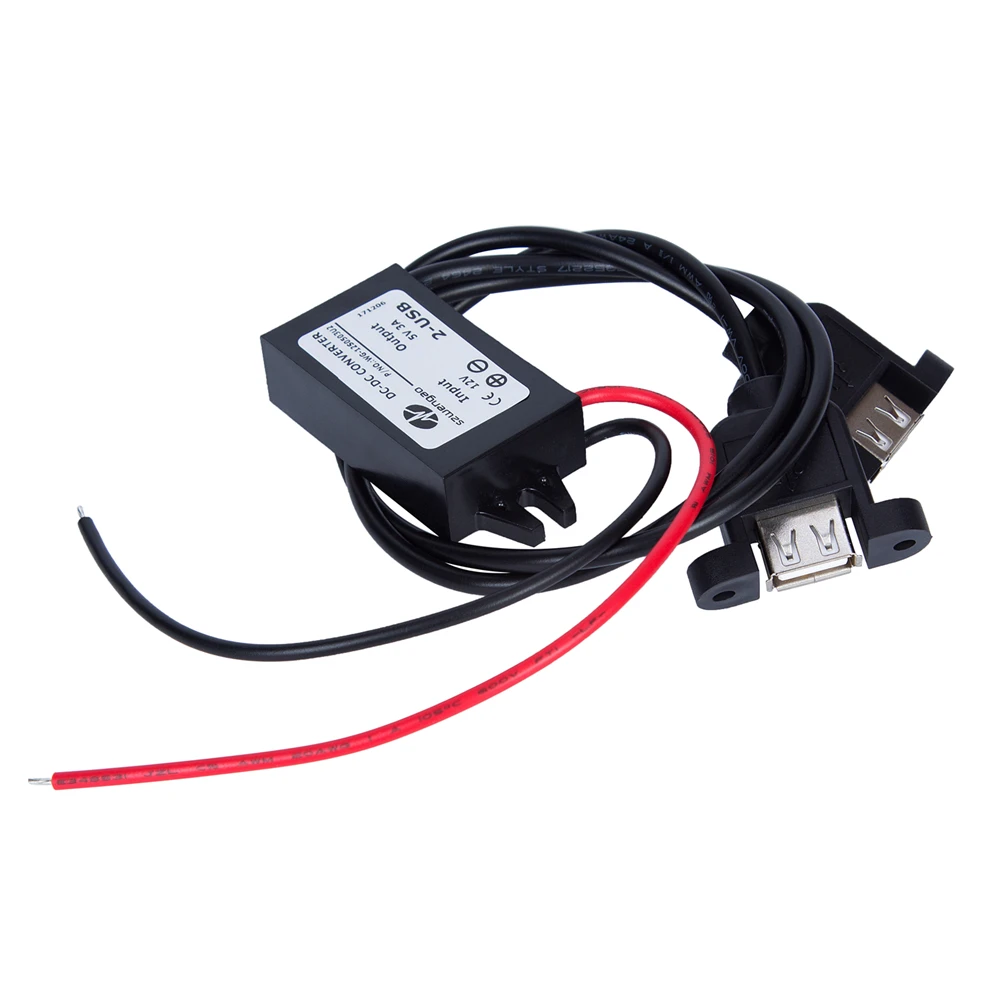 KWOKKERK преобразователь постоянного/постоянного тока 12 В в 5 3 А двойной USB