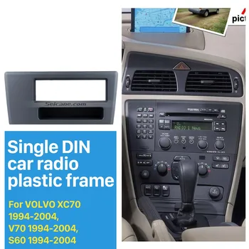 

Seicane Top Quality 1Din Car Radio Fascia for 1994-2004 Volvo XC70 V70 S60 DVD GPS Decorative Frame Trim Kit Adaptor