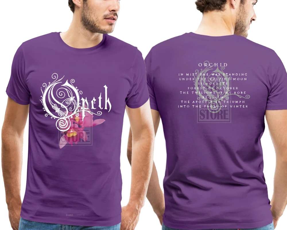 Opeth Орхидея футболка s m l Xl 2Xl Фирменная Новинка Официальная футболка - Цвет: Фиолетовый