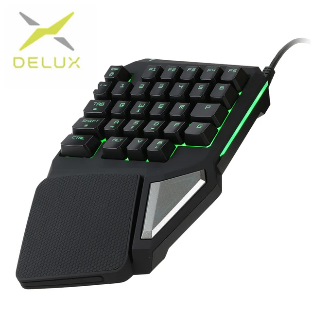 Special Offers Delux gaming keyboard T9 Pro wired Professional gaming mini keyboard 7 Color Backlit Single Hand 30-keys Ergonomic Keypad Special Offers Delux gaming keyboard T9 Pro wired Professional gaming mini keyboard 7 Color Backlit Single Hand 30-keys Ergonomic Keypad