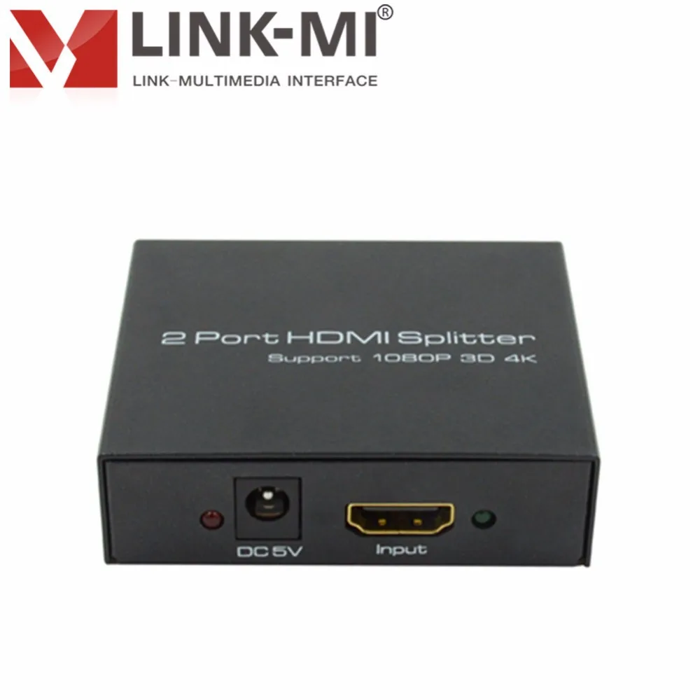 LINK-MI SP142M аудио-видео HDMI сплиттер 1x2 Поддержка 3D 4K x 2 K, CEC hdmi в двух HDMI совместимых мониторах или проекторах 10,2 Гбит/с
