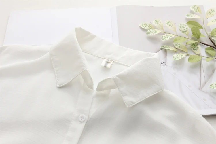 Casual Cat Embroidery Short Sleeve Women's Shirt And Blouses 2018 Summer Linen White Women's Shirts Buttoned Tops Blouse Womens16