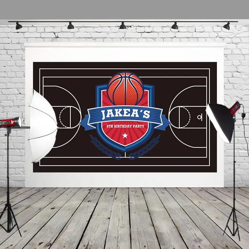 HUAYI Polyesters скатерть Baskrtball суд спортивный фон для маленького человека с днем