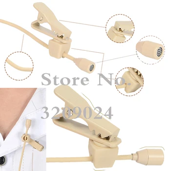 

Pro Omnidirectional Tie Clip Lavalier Microphone Mic Mike for Shure Audio Technica Sennheiser MiPro Wireless System