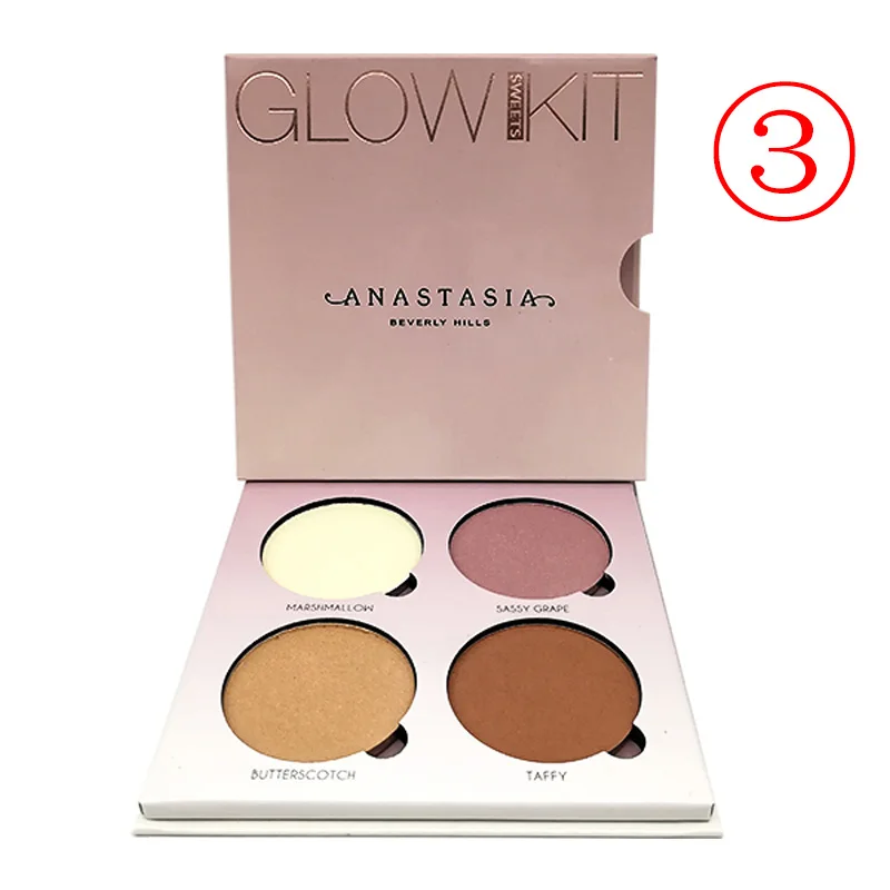 Anastasia makeup палитра теней для век Anastasia Beverlying Hills пудра для макияжа Хайлайтер для лица anastasia beverly Mills glow kit - Цвет: 03-AN11