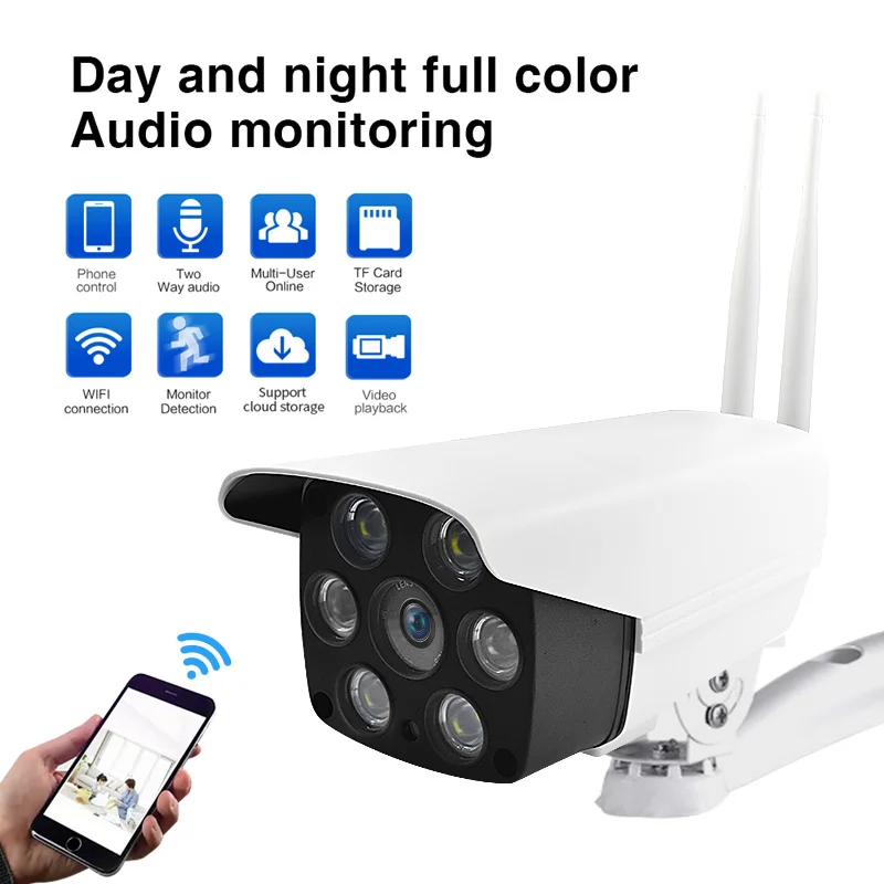 Водонепроницаемая IP камера видеонаблюдения Full HD 1080 МП P Wi Fi|Камеры