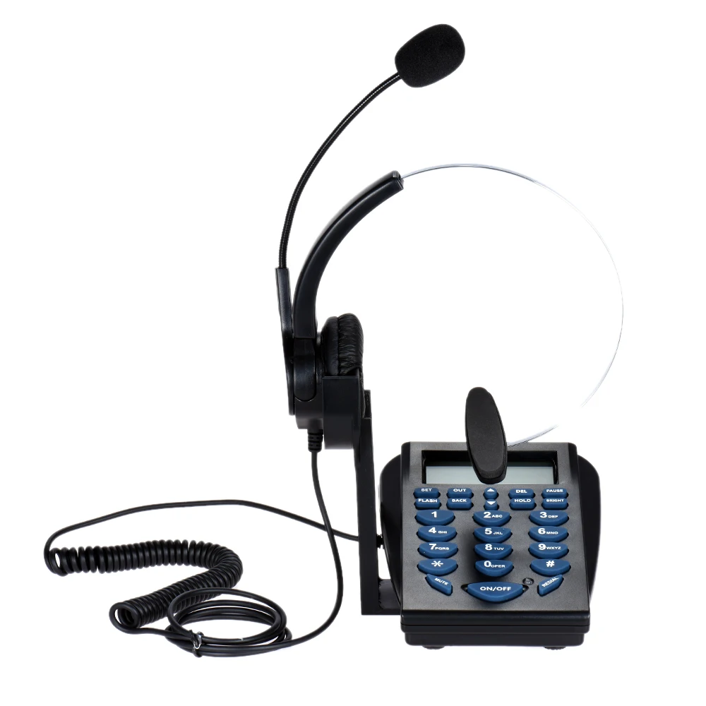 

HT310 Headset Telephone Business Headsets Caller ID Telephone Customer Service Telephone Noise Cancellation with Backlight Stand
