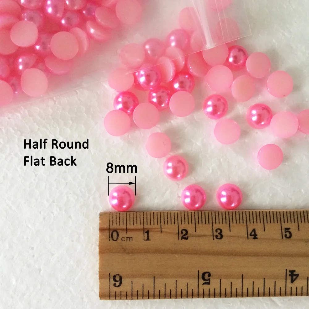 8mm Half Round Pearls 3