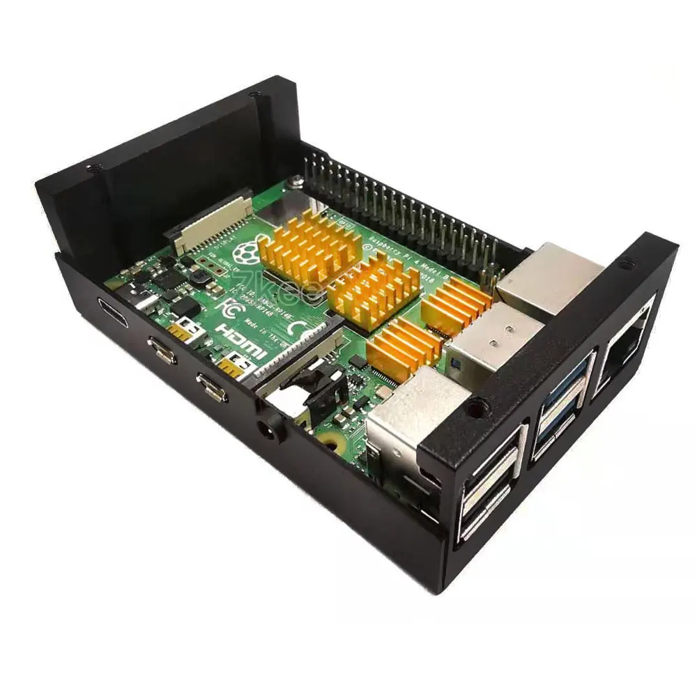 Новейший алюминиевый чехол с радиатором для Raspberry Pi 4 Model B|Аксессуары