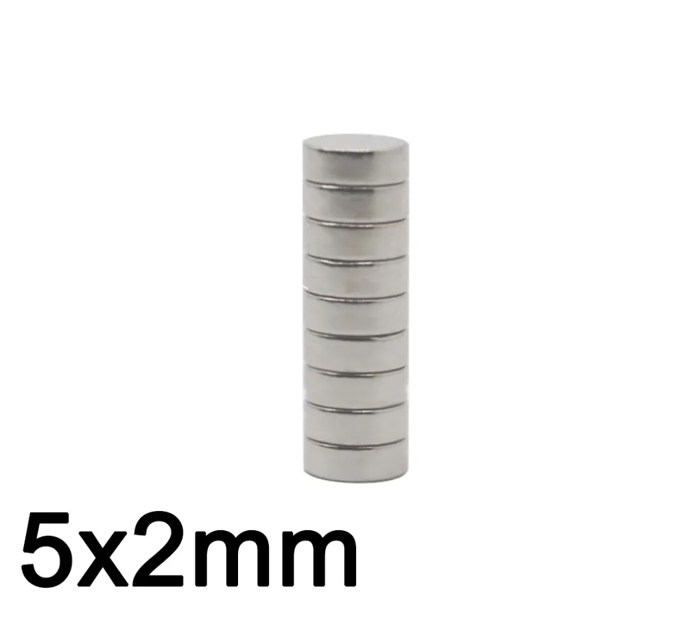 

HYSAMTA 60Pcs 5x2 Neodymium Magnet 5mm x 2mm N35 NdFeB Permanent Small Round Super Powerful Strong Magnetic Magnets Disc