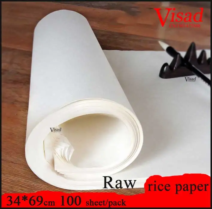 34*69cm Chinese rice Paper for Painting Calligraphy paper art paper for Painting darwing supplies Raw xuan paper 69cm 138cm chinese rice paper color painting paper for paper cut couplet handcraft paper xuan zhi atr supplies