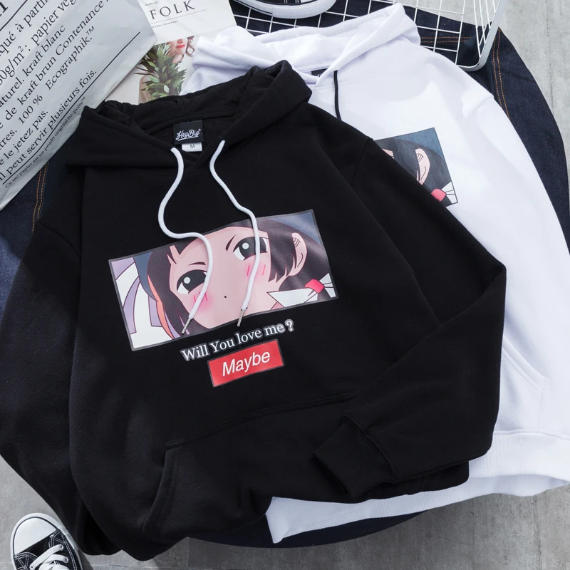 YouGeMan Harajuku уличная Толстовка для женщин с длинным рукавом капюшоном корейский