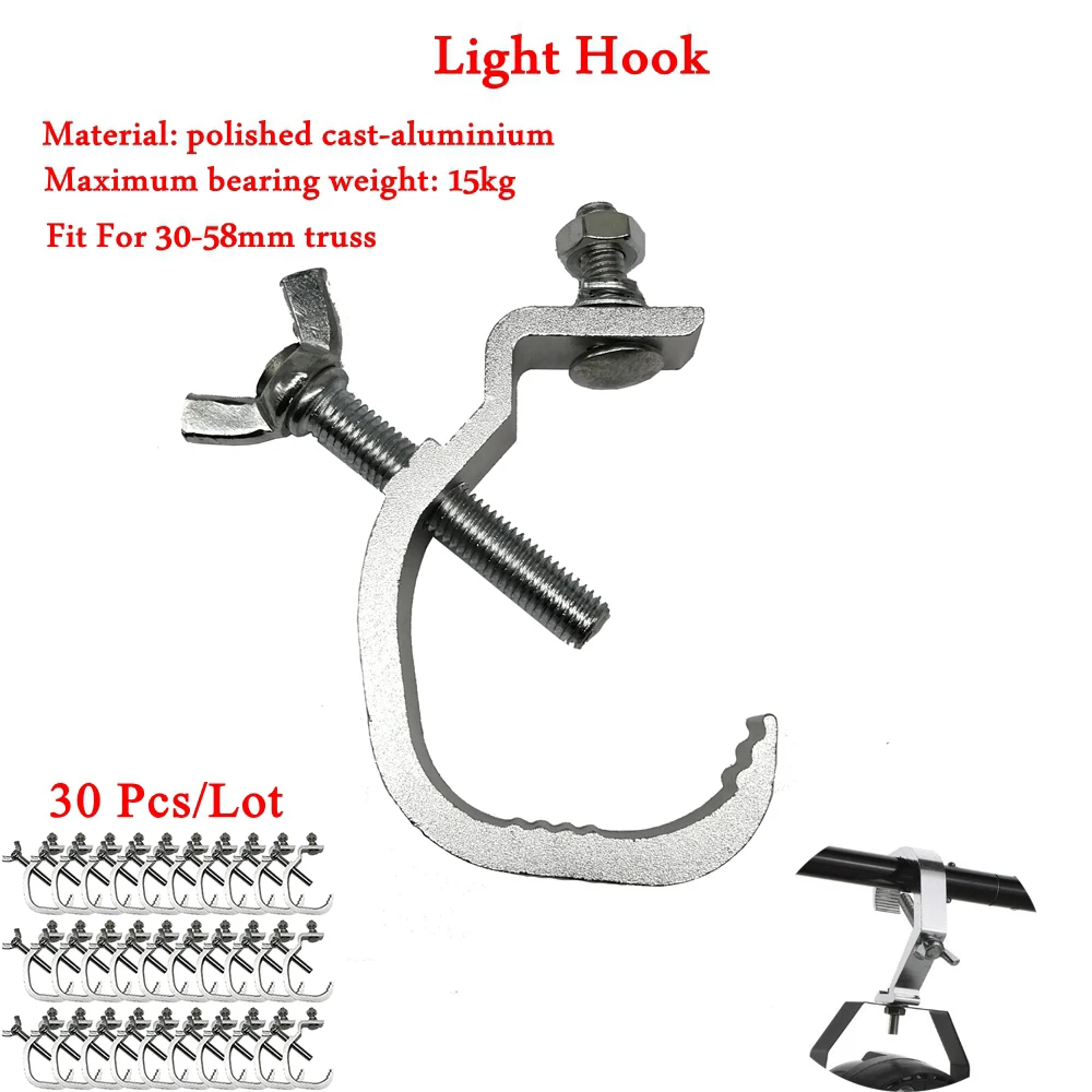 

30Pcs/Lot Aluminum Lights Hook LED Par Hooks Professional Stage Equipment LED Stage Light Truss Disco Dj Club Light Hanging Hook