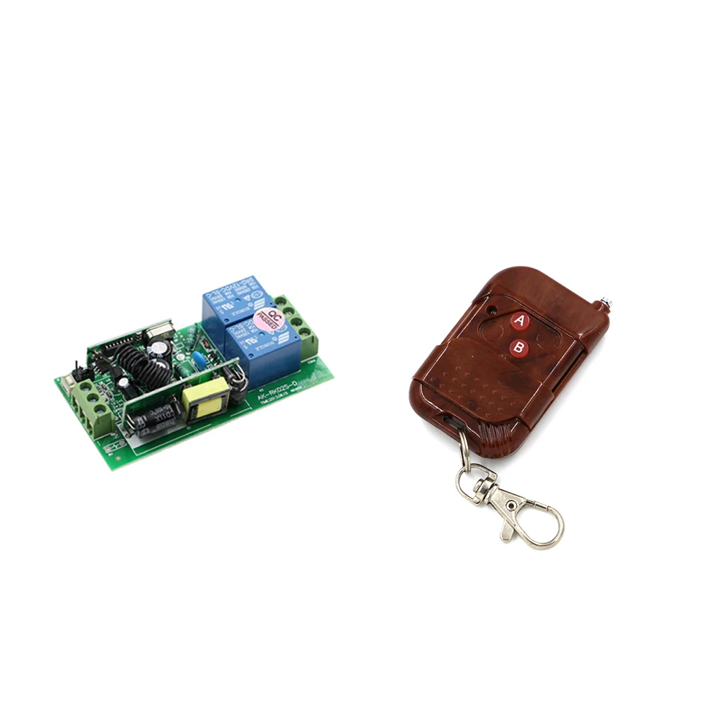 

Free Shipping 2CH 85V 110V 220V 250V 10A Load RF Wireless Remote Control Switch Receiver+Peach Remote Controller 2Buttons ON OFF