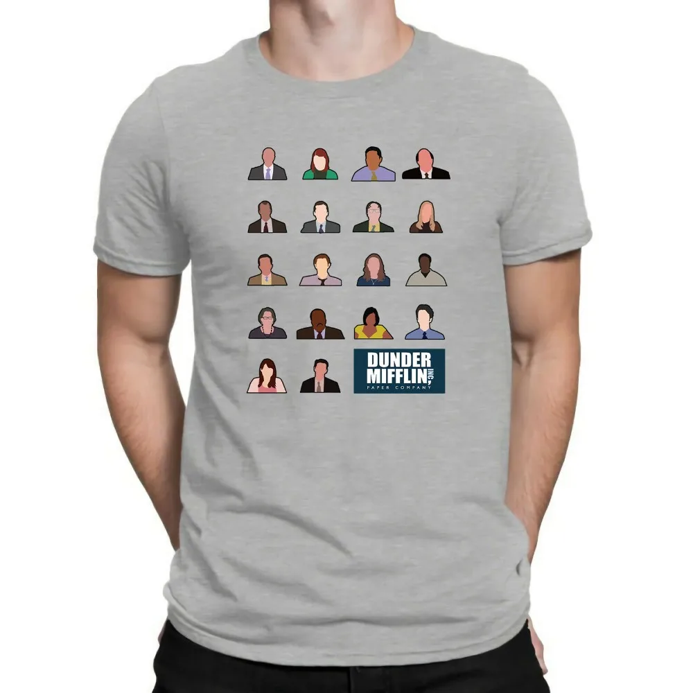 Футболка с принтом персонажа Dunder Mifflin Paper Company мужские топы круглым вырезом новая