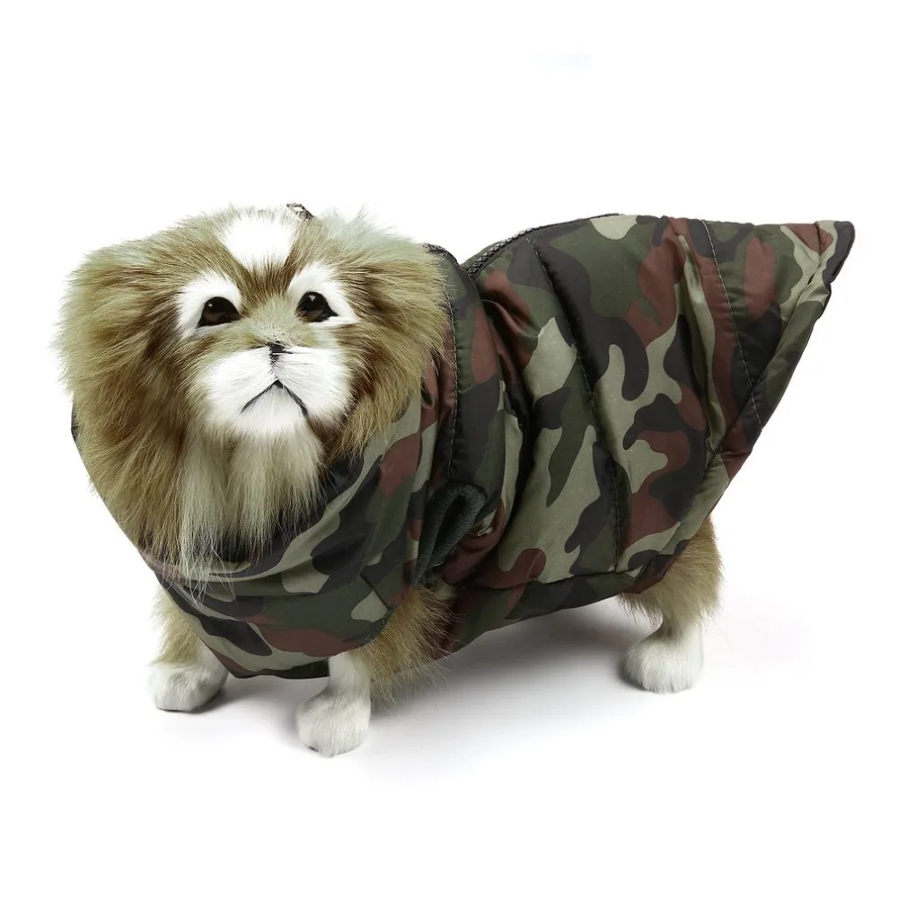 Cute Waterproof Camouflage Dog Cotton Vest Pet Clothing Winter