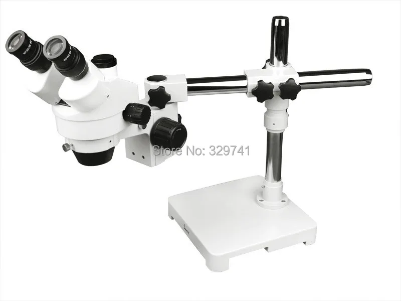 

7X~45X Trinocular continuous Zoom Stereo Microscope with Flexible Arm for LED PCB Inspection Pressing Plating B2-D9