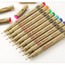 1 шт. Улучшенный разный цвет 05 мм иглы чертёжные линии Микрон ручка художественные маркеры
