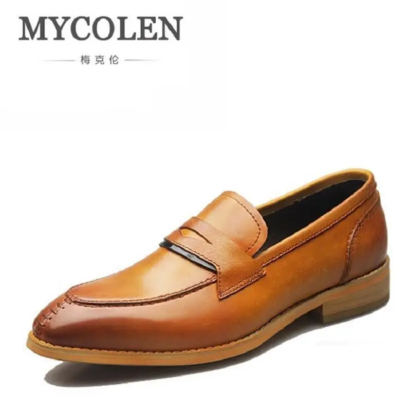 Preto Homens Apontou marrom Genuíno Toe Mocassim Homme Sapatos Mycolen Formais Negócios De Mocassin Couro Mens marrom Casamento Dos Preto Tw8fqf5O